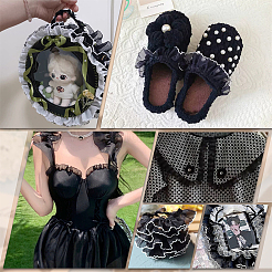 8 Yards Polyester Pleated Lace Trim&nbsp;OCOR-WH0080-87B