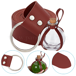 Halloween Dark Magic Cork Potion Bottle with Imitation Leather Belt&nbsp;AJEW-WH0277-77B
