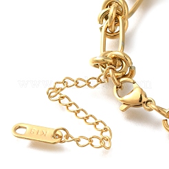 Ion Plating(IP) 304 Stainless Steel Knot Link Bracelets for Women&nbsp;BJEW-H613-04G
