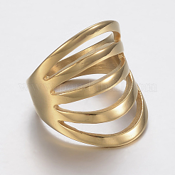 Ion Plating(IP) 304 Stainless Steel Wide Band Finger Rings&nbsp;RJEW-H125-47G-19mm
