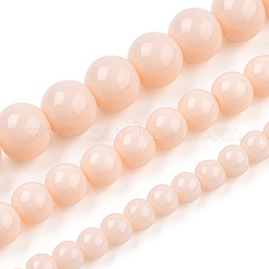 Opaque Solid Color Glass Beads Strands&nbsp;GLAA-T032-P4mm-09