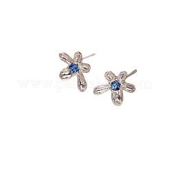 Zinc Alloy Rhinestone Stud Earrings for Women&nbsp;WGBF331-01