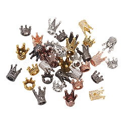 Brass Micro Pave Cubic Zirconia Beads&nbsp;ZIRC-TA0001-07