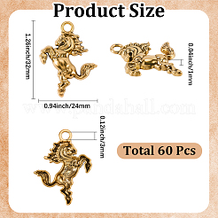60Pcs Tibetan Style Alloy Pendants&nbsp;FIND-SC0023-40