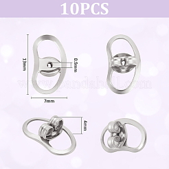 10Pcs Brass Ear Nuts&nbsp;KK-UN0004-78P