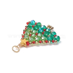 Glass Seed Bead Braided Pendants&nbsp;PALLOY-JF02081