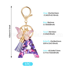 Resin Butterfly Pendant Keychains&nbsp;KEYC-TAC0034-03A