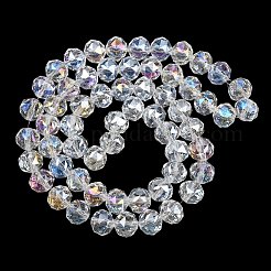 Transparent Electroplate Glass Beads Strands&nbsp;X-EGLA-N002-34C-B01