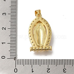 Rack Plating Brass Micro Pave Clear Cubic Zirconia Pendants&nbsp;KK-G500-02F-G