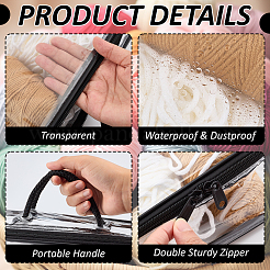Transparent PVC Packaging Wired Bags with Handle&nbsp;ABAG-WH0048-52