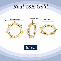 6Pcs Brass Spring Gate Rings&nbsp;KK-SC0007-74