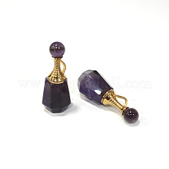 Faceted Natural Amethyst Pendants&nbsp;G-H252-A03