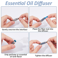 2 Styles 304 Stainless Steel Box Chain Hollow Column Perfume Bottle Pendant Necklaces&nbsp;NJEW-FH0001-19