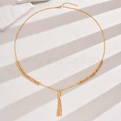 Brass Disco Ball Tassel Chain Necklaces&nbsp;VA9942