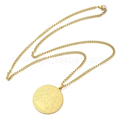 304 Stainlessa Steel Curb Chain Pendant Necklaces&nbsp;LS-NJEW-H034-04G