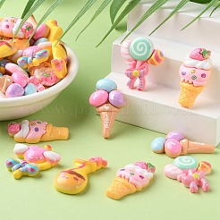 40Pcs 5 Styles Dessert Theme Opaque Resin Cabochons&nbsp;RESI-CJ0003-03