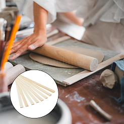 8Pcs 4 Styles Wood Rolling Mud Stick Guides&nbsp;WOOD-DC0001-20