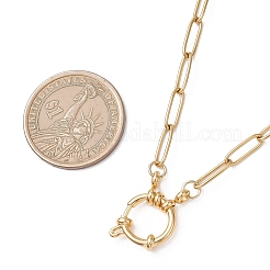 4MM 304 Stainless Steel Paperclip Chain Necklaces with Spring Ring Clasps&nbsp;NJEW-JN05708