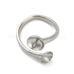 Brass Finger Cup Peg Ring Settings&nbsp;KK-L184-55P