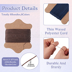 8 Bundles 8 Colors Waxed Nylon Cord&nbsp;YC-TA0001-14