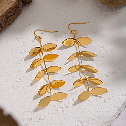 304 Stainless Steel Leaf Dangle Earrings&nbsp;PC8769