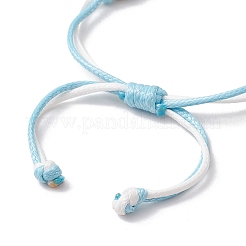2Pcs 2 Styles Adjustable Korean Waxed Polyester Cord Bracelets&nbsp;BJEW-JB11607