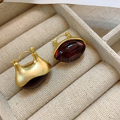 Alloy & Resin Hoop Earrings&nbsp;WGFA774-01