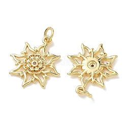 Brass Micro Pave Orange Red Cubic Zirconia Pendants&nbsp;KK-T085-17B-G