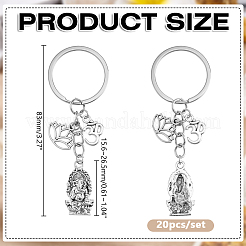 20Pcs Alloy Keychains&nbsp;KEYC-HY00018