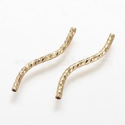 Rack Plating Brass Tube Beads&nbsp;KK-A142-001G