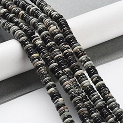 Natural Black Netstone Beads Strands&nbsp;G-G084-A09-01