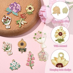 10Pcs 10 Styles Alloy Enamel Pendants&nbsp;ENAM-YW0006-16