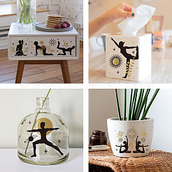 3Pcs 3 Styles PVC Waterproof Decorative Stickers&nbsp;DIY-OC0013-06A
