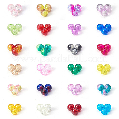 Spray Painted Crackle Glass Beads&nbsp;CCG-PH0002-01-8mm