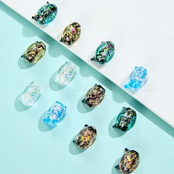 20Pcs 5 Colors Handmade Foil Lampwork Beads&nbsp;FOIL-SZ0001-02