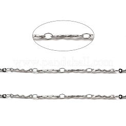 Tarnish Resistant Handmade 304 Stainless Steel Wave Link Chains&nbsp;CHS-G025-14P