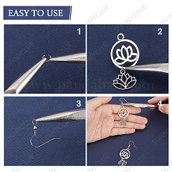 DIY Lotus Yoga Dangle Earring Making Kits&nbsp;DIY-SC0019-71