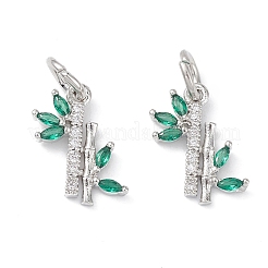 Rack Plating Brass Pave Cubic Zirconia Charms&nbsp;KK-G464-08P