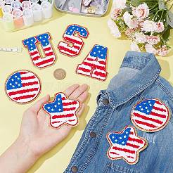 Towel Embroidery Cloth Iron on/Sew on Patches&nbsp;DIY-FG0004-48