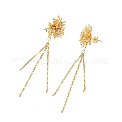 Brass Micro Pave Cubic Zirconia Dangle Earrings&nbsp;EJEW-JE07487