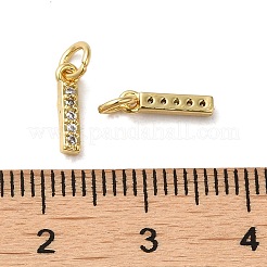 Brass Micro Pave Grade AAA Cubic Zirconia Charms&nbsp;ZIRC-P067-11G-I-NR