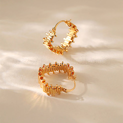 Brass Hoop Earrings for Women&nbsp;WGB6F4D-01