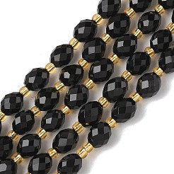 Natural Black Onyx Beads Strands&nbsp;G-F809-A23-01