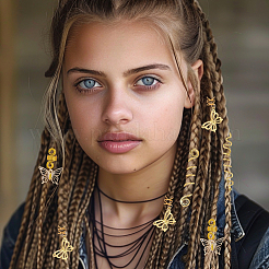 1 Bag Alloy DIY Dreadlock Ring Styling Hair Braiding&nbsp;OHAR-BM0001-08