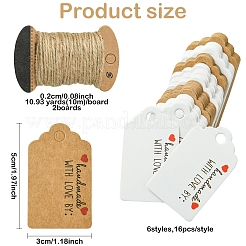 96Pcs 6 Styles Paper Gift Tags&nbsp;CDIS-FS0001-26