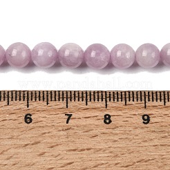 Round Natural Kunzite Beads Strands&nbsp;G-K068-28-6mm