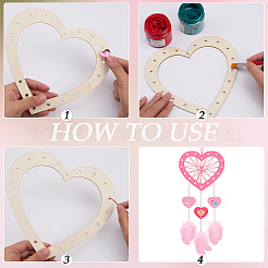 DIY Woven Net/Web with Feather Making Kits&nbsp;DIY-SP0005-44