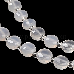 Natural White Agate Beads Strands&nbsp;G-B153-B02