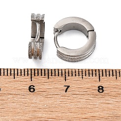 Sand Flash 304 Stainless Steel Hoop Earrings for Women&nbsp;EJEW-M001-22P