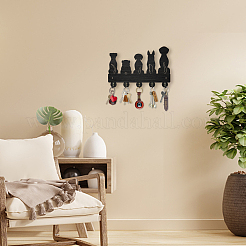 Wood & Iron Wall Mounted Hangers&nbsp;HJEW-WH0055-037